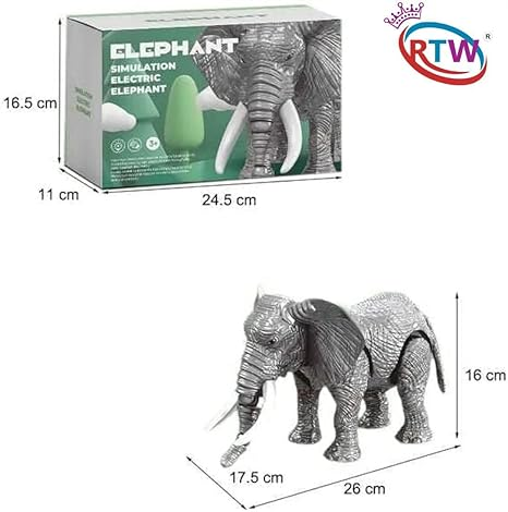 Walking Elephant with Sounds | Musical and Walking Elephant | Battery Operated Water Spouting Elephant Toy | Realistic Design Toy