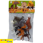 Farm Animal Toy Figure Set Pack of 9 Learning and Educational Action Toys for Kids