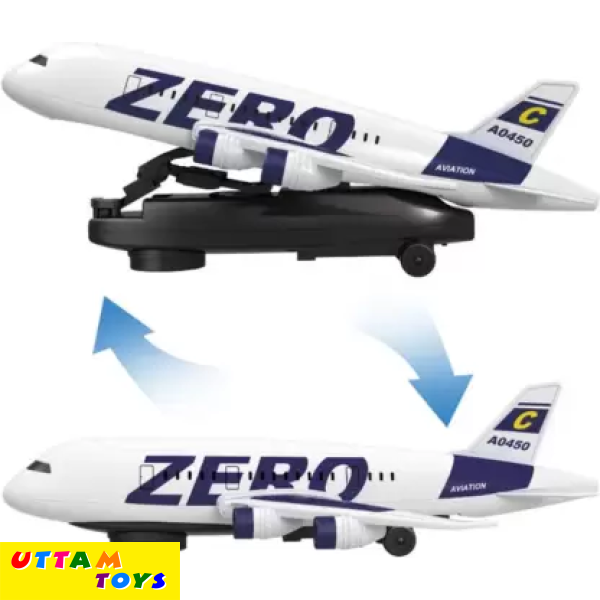 Zero Aircraft Musical Aircraft Toy with Light & Music 360 Rotation Plane for Kid (Multicolor, Pack of: 1)