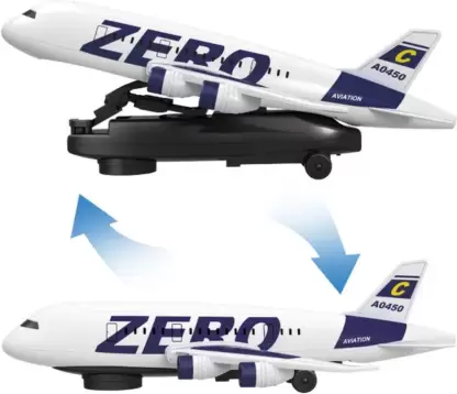 Zero Aircraft Musical Aircraft Toy with Light & Music 360 Rotation Plane for Kid (Multicolor, Pack of: 1)