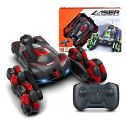 AGBO Stunt Laser MAX 6WHEEL, RC Stunt Car 360 Degree Spinning High Speed Telescopic Rotating Remote Control Six Wheels Climbing rc Toy Drift Stunt car