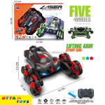 AGBO Stunt Laser MAX 6WHEEL, RC Stunt Car 360 Degree Spinning High Speed Telescopic Rotating Remote Control Six Wheels Climbing rc Toy Drift Stunt car